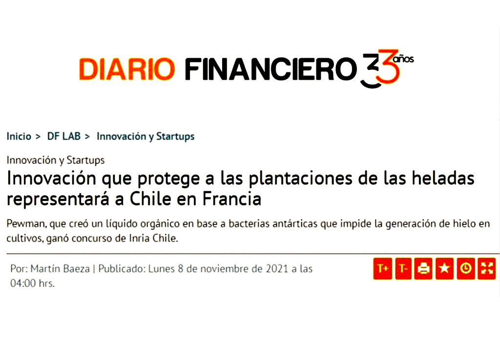Innovación que protege a las plantaciones de las heladas representará a Chile en Francia